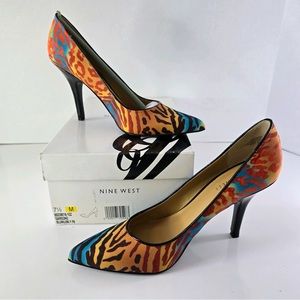 Animal print heels by Nine West. 3 inch heel
